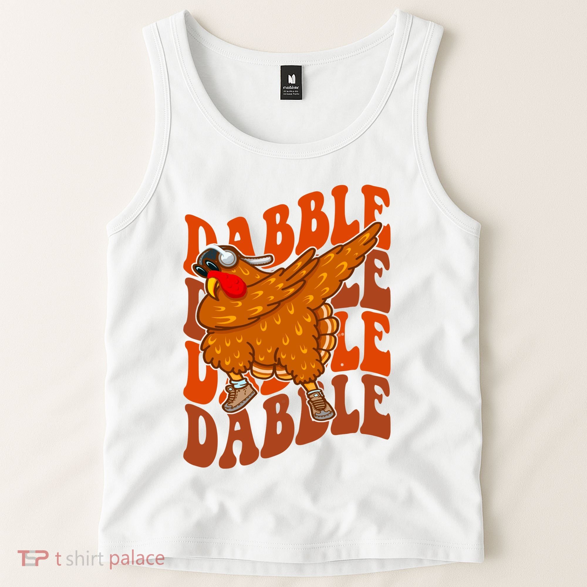 Dabble Dab Turkey Thanksgiving Tank Top