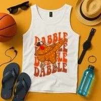Dabble Dab Turkey Thanksgiving Tank Top thumb 4