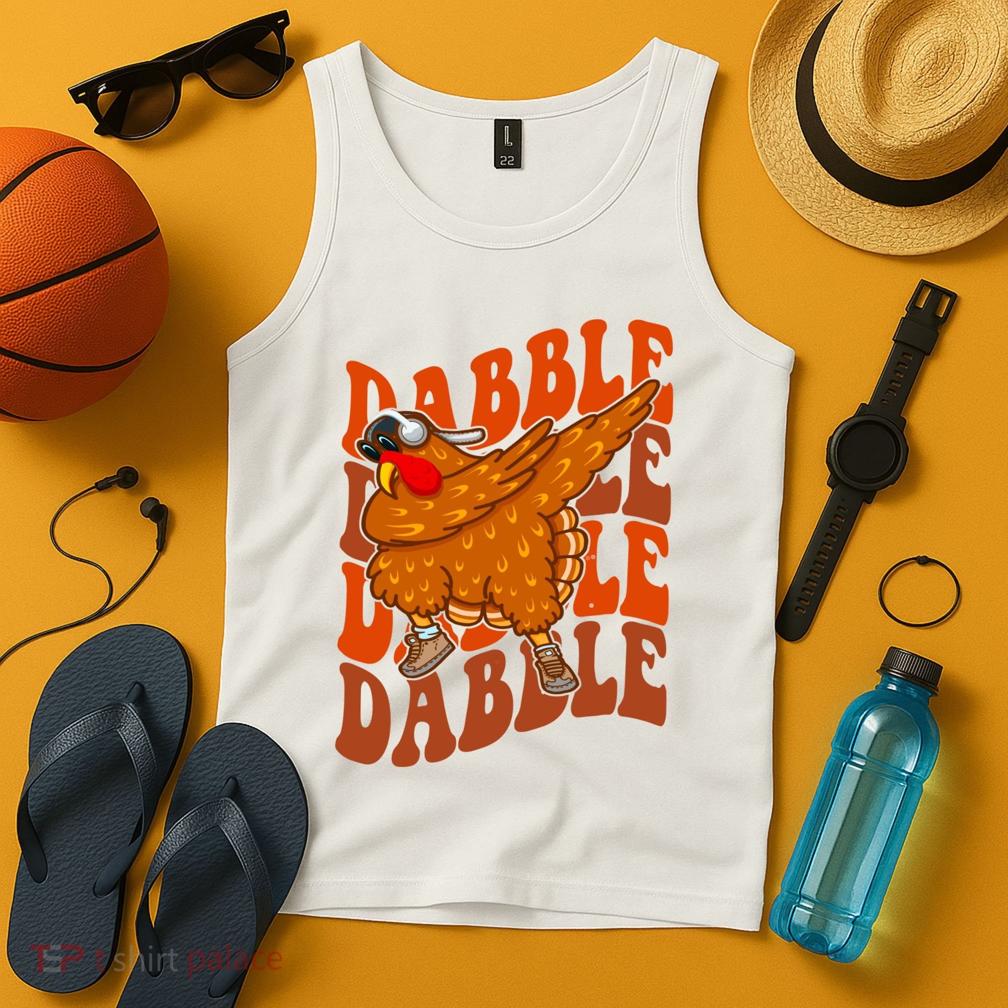 Dabble Dab Turkey Thanksgiving Tank Top