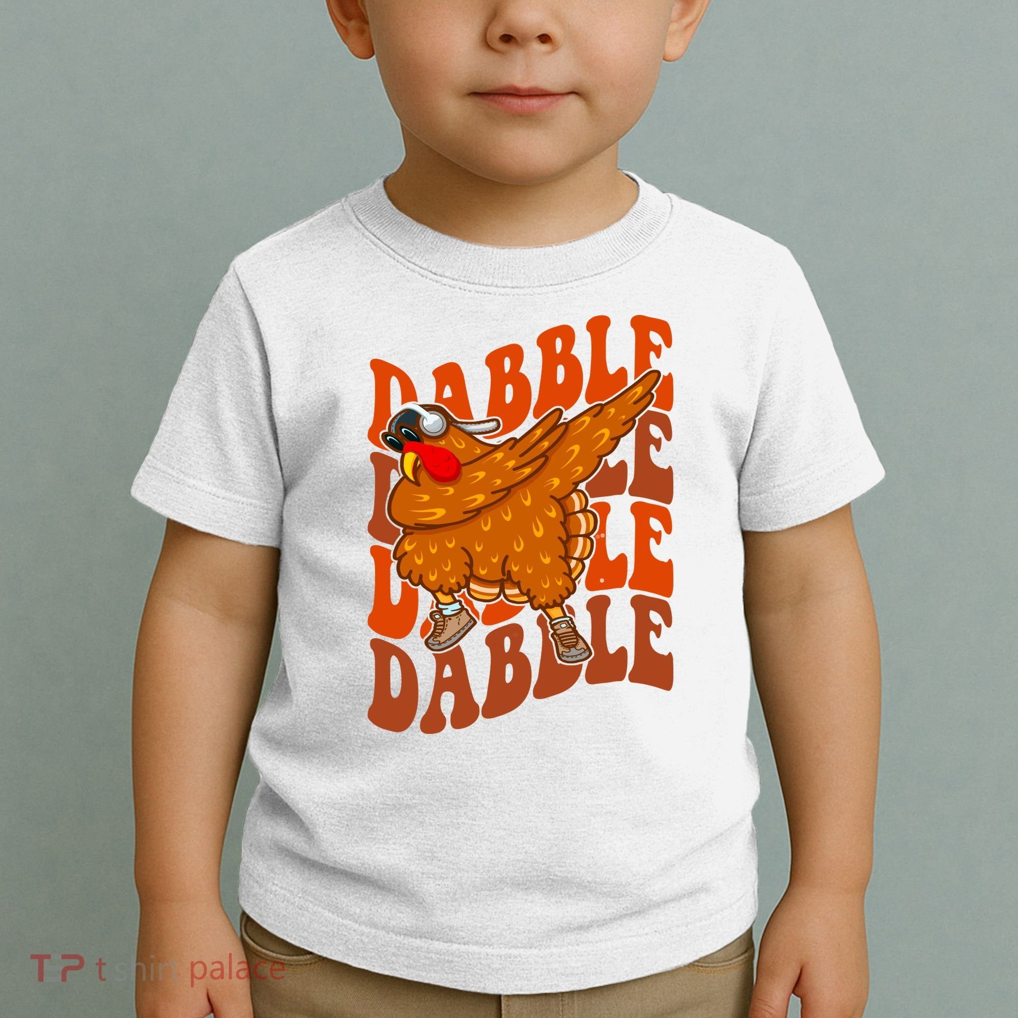 Dabble Dab Turkey Thanksgiving Toddler T-Shirt