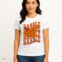 Dabble Dab Turkey Thanksgiving Women's T-Shirt thumb 4