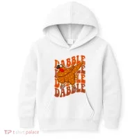 Dabble Dab Turkey Thanksgiving Kids Hoodie thumb 0