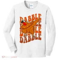 Dabble Dab Turkey Thanksgiving Kids Long Sleeve Shirt thumb 0