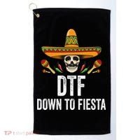 DTF Down To Fiesta Funny Mexican Skull Cinco De Mayo Golf Towel thumb 0
