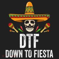 DTF Down To Fiesta Funny Mexican Skull Cinco De Mayo Golf Towel thumb 3