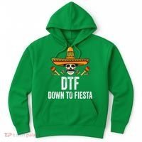 DTF Down To Fiesta Funny Mexican Skull Cinco De Mayo Hoodie thumb 0