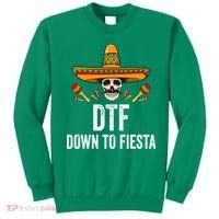 DTF Down To Fiesta Funny Mexican Skull Cinco De Mayo Sweatshirt thumb 0