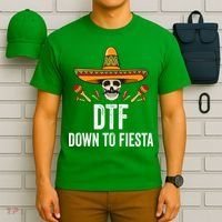 DTF Down To Fiesta Funny Mexican Skull Cinco De Mayo T-Shirt thumb 6