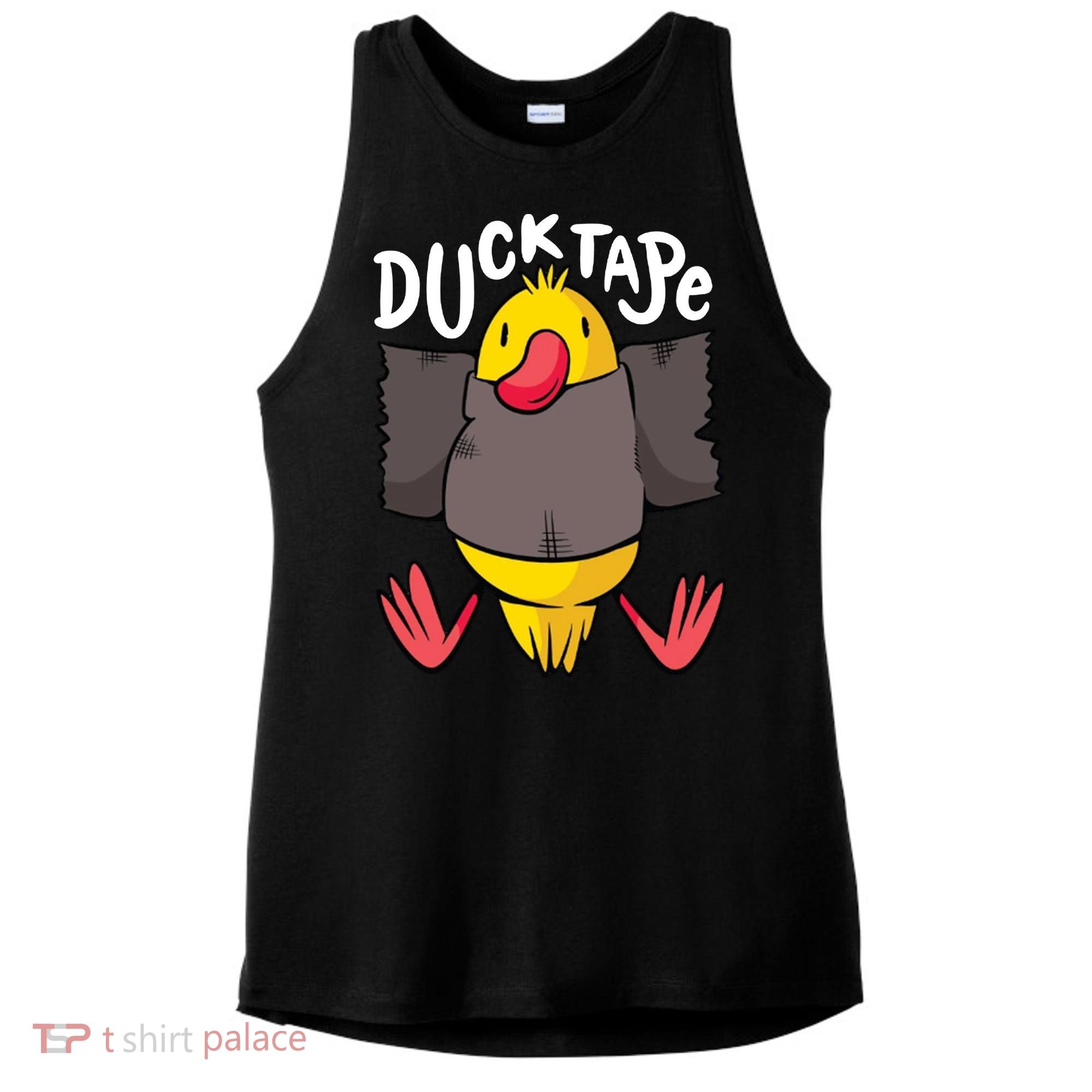 Ducktape Duck Trap Funny Duct Tape Ladies PosiCharge Tri-Blend Wicking Tank
