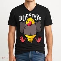 Ducktape Duck Trap Funny Duct Tape V-Neck T-Shirt thumb 2