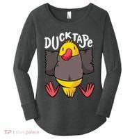 Ducktape Duck Trap Funny Duct Tape Women's Perfect Tri Tunic Long Sleeve Shirt thumb 0