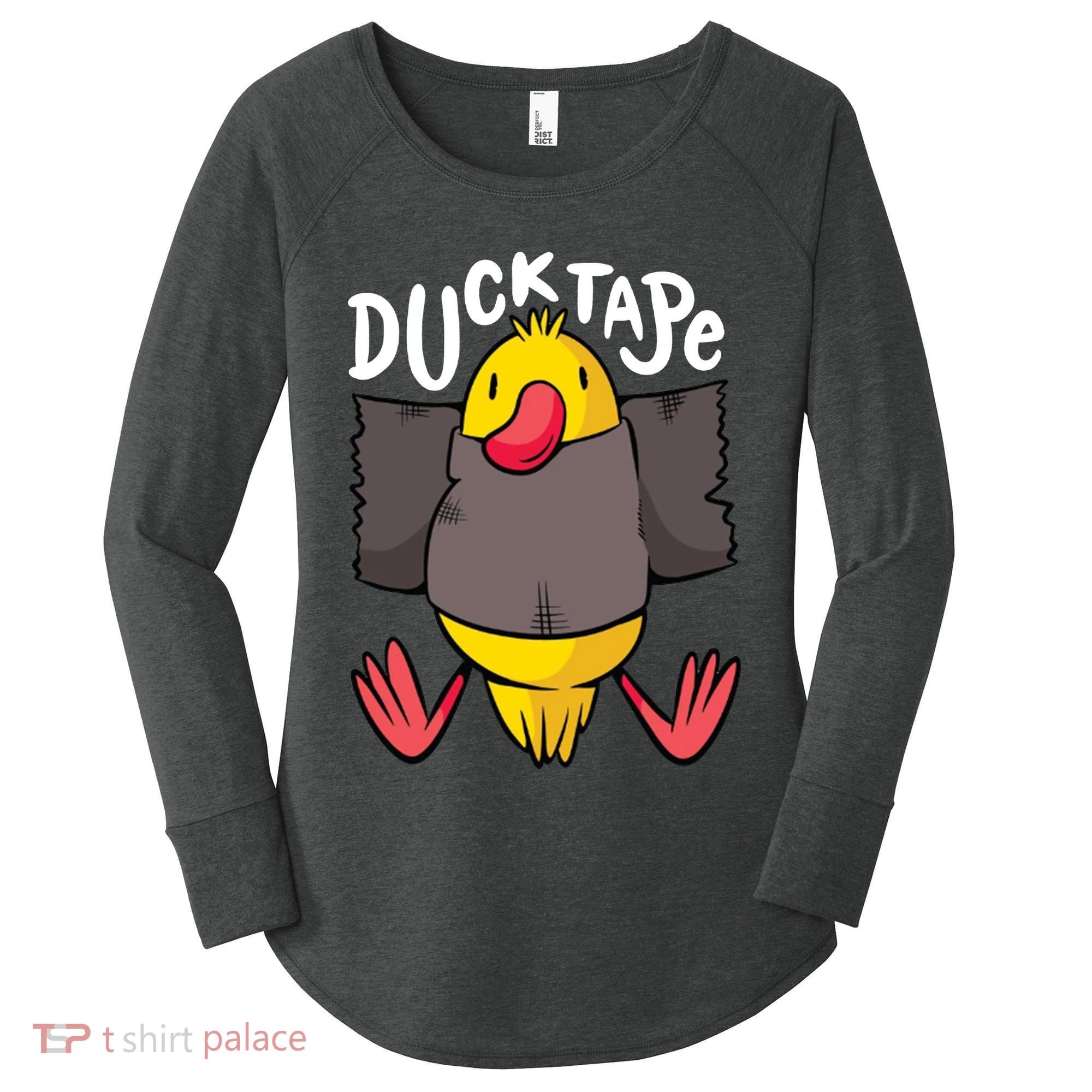Ducktape Duck Trap Funny Duct Tape Women's Perfect Tri Tunic Long Sleeve Shirt