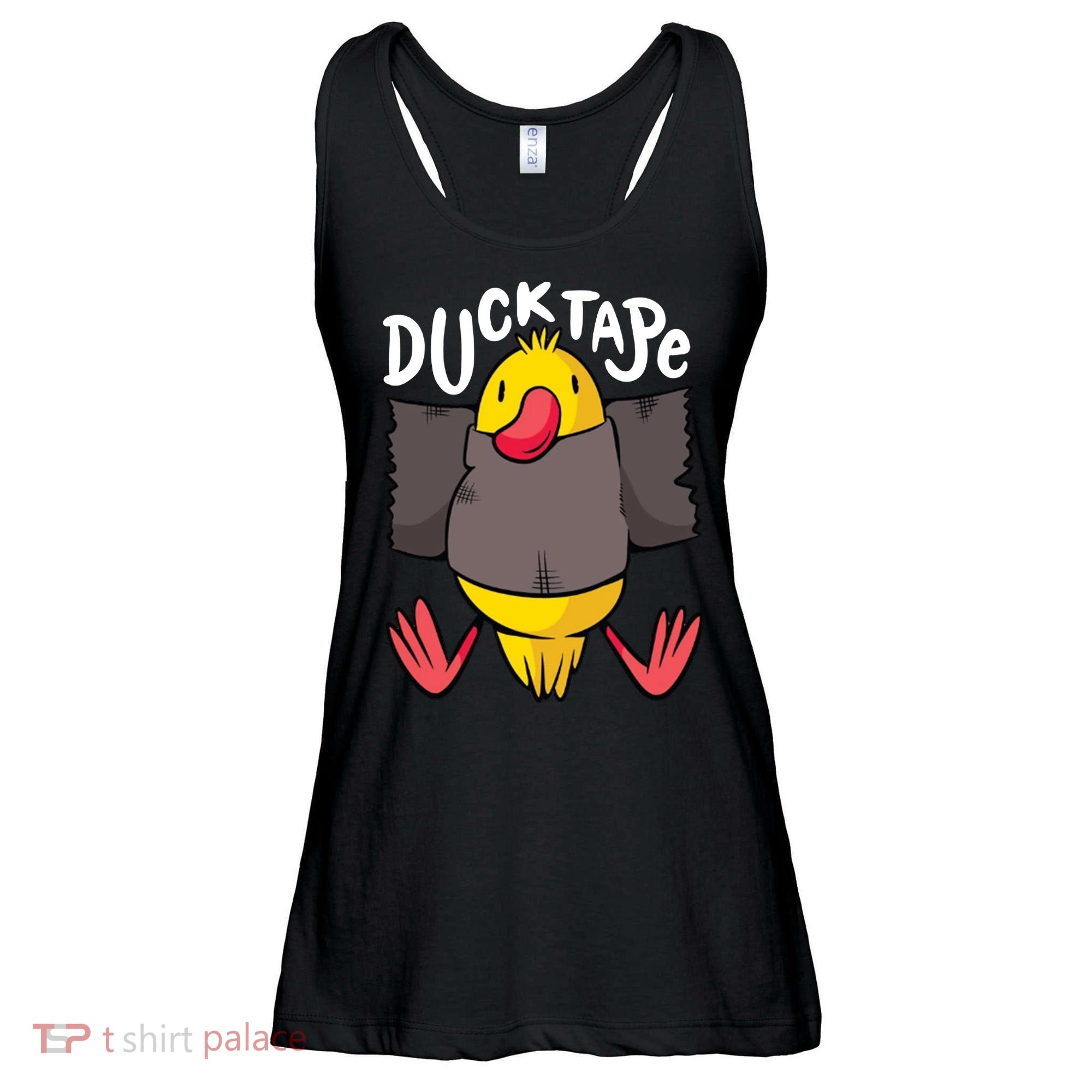 Ducktape Duck Trap Funny Duct Tape Ladies Essential Flowy Tank