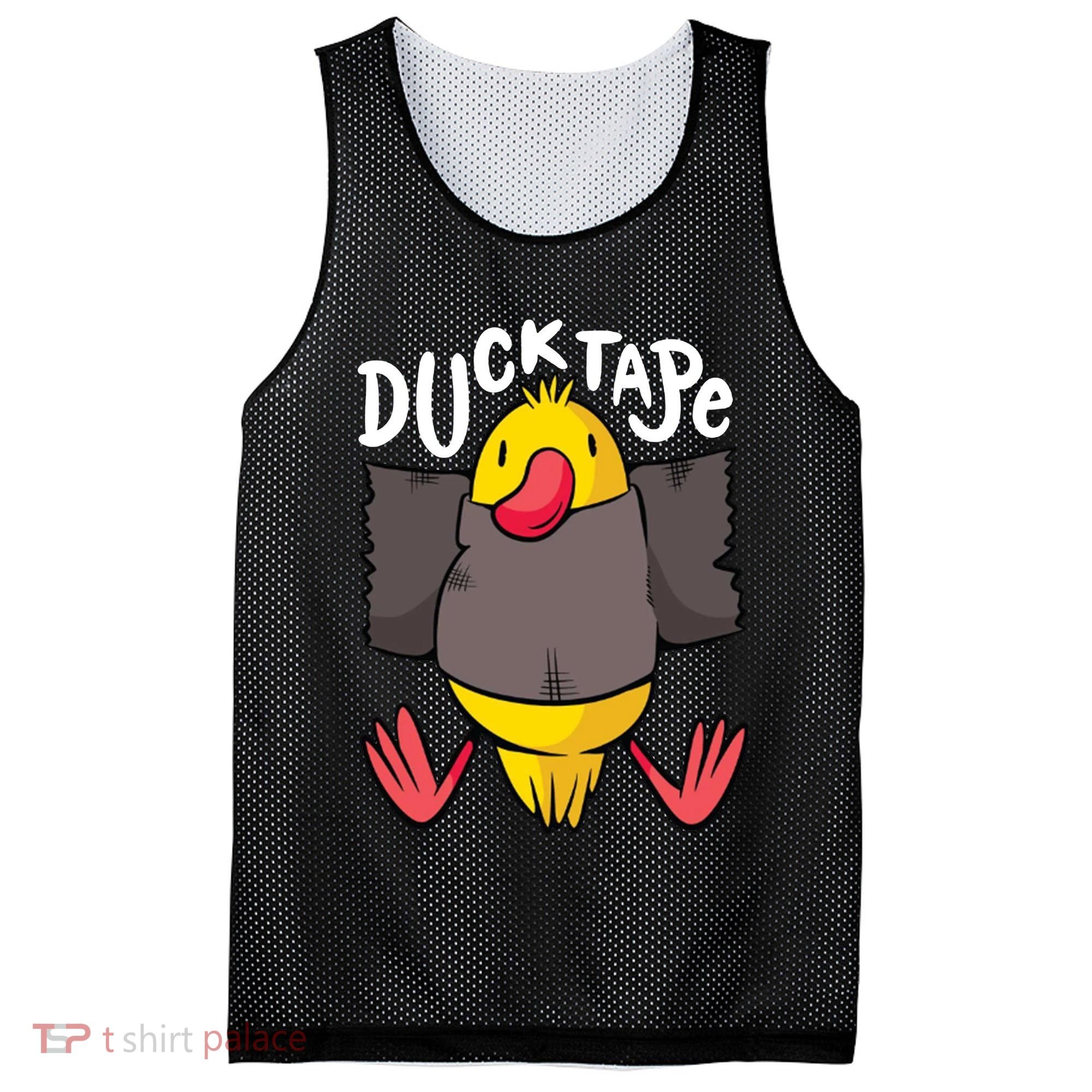 Ducktape Duck Trap Funny Duct Tape Mesh Reversible Basketball Jersey Tank