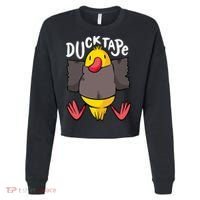 Ducktape Duck Trap Funny Duct Tape Cropped Pullover Crew thumb 0