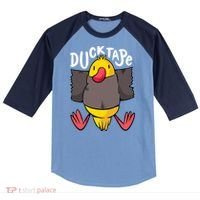 Ducktape Duck Trap Funny Duct Tape Raglan Baseball Sleeve Shirt thumb 0