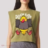 Ducktape Duck Trap Funny Duct Tape Garment-Dyed Women's Muscle Tee thumb 2