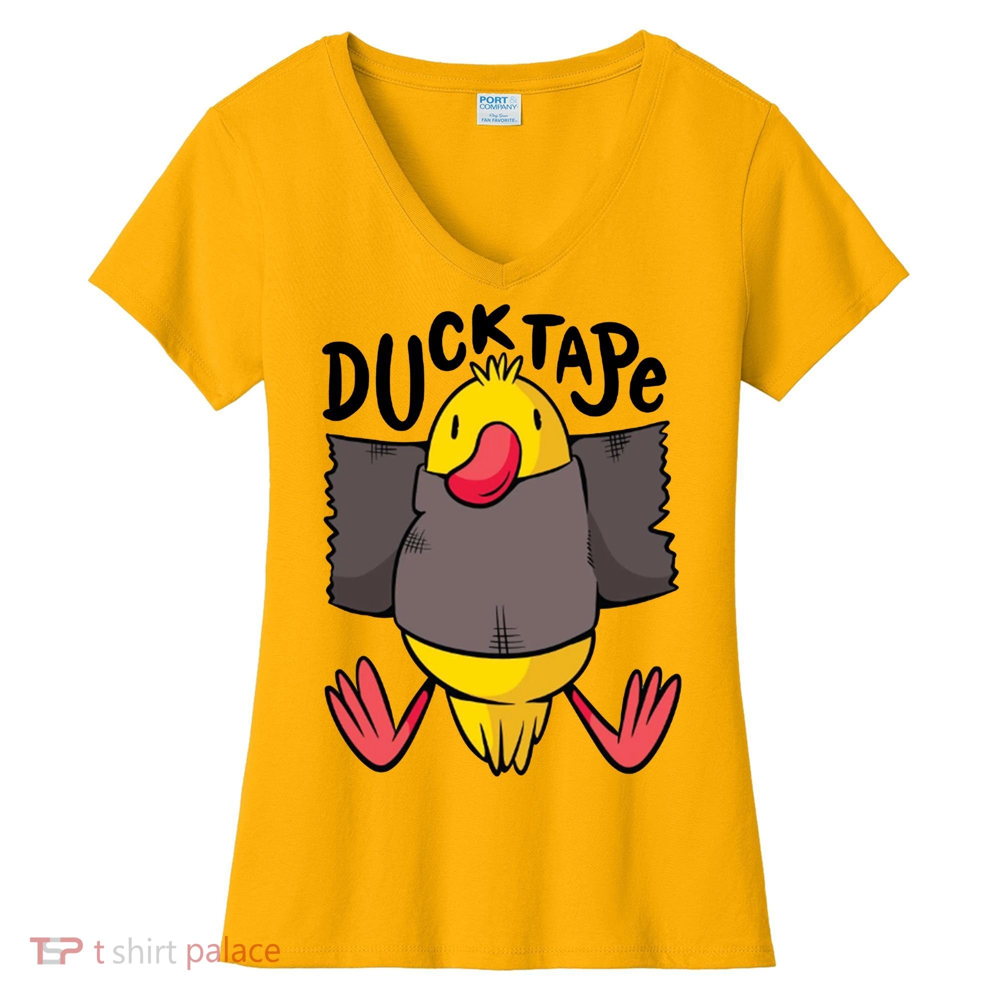 Ducktape Duck Trap Funny Duct Tape Women's V-Neck T-Shirt