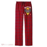Ducktape Duck Trap Funny Duct Tape Men's Flannel Plaid Pajama Pants thumb 0