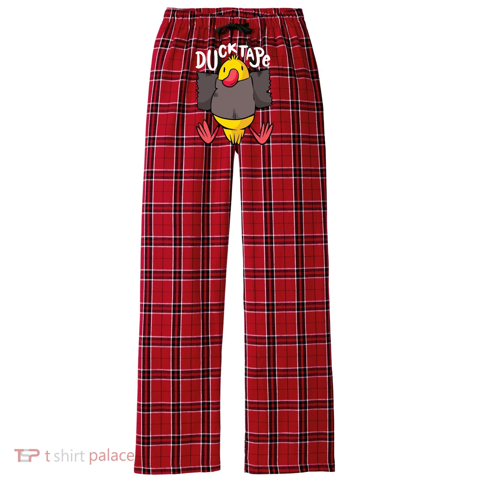 Ducktape Duck Trap Funny Duct Tape Women's Flannel Plaid Pajama Pants