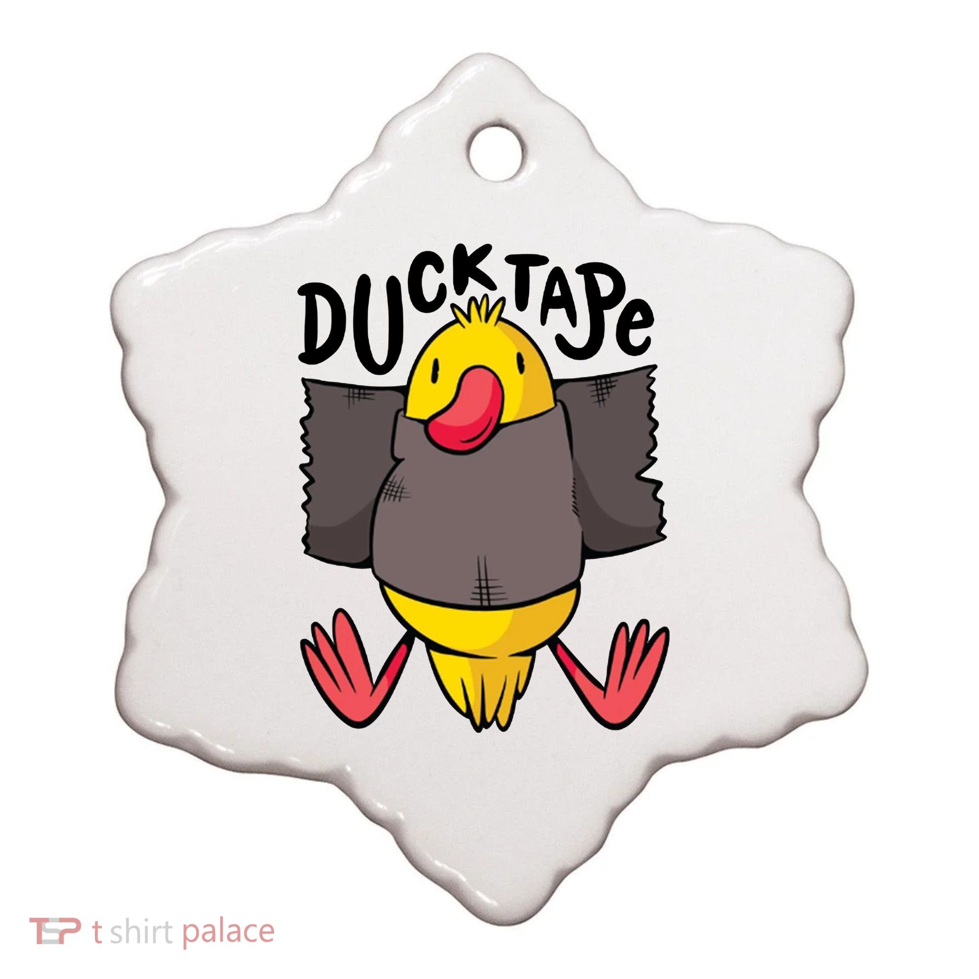 Ducktape Duck Trap Funny Duct Tape Ceramic Ornament