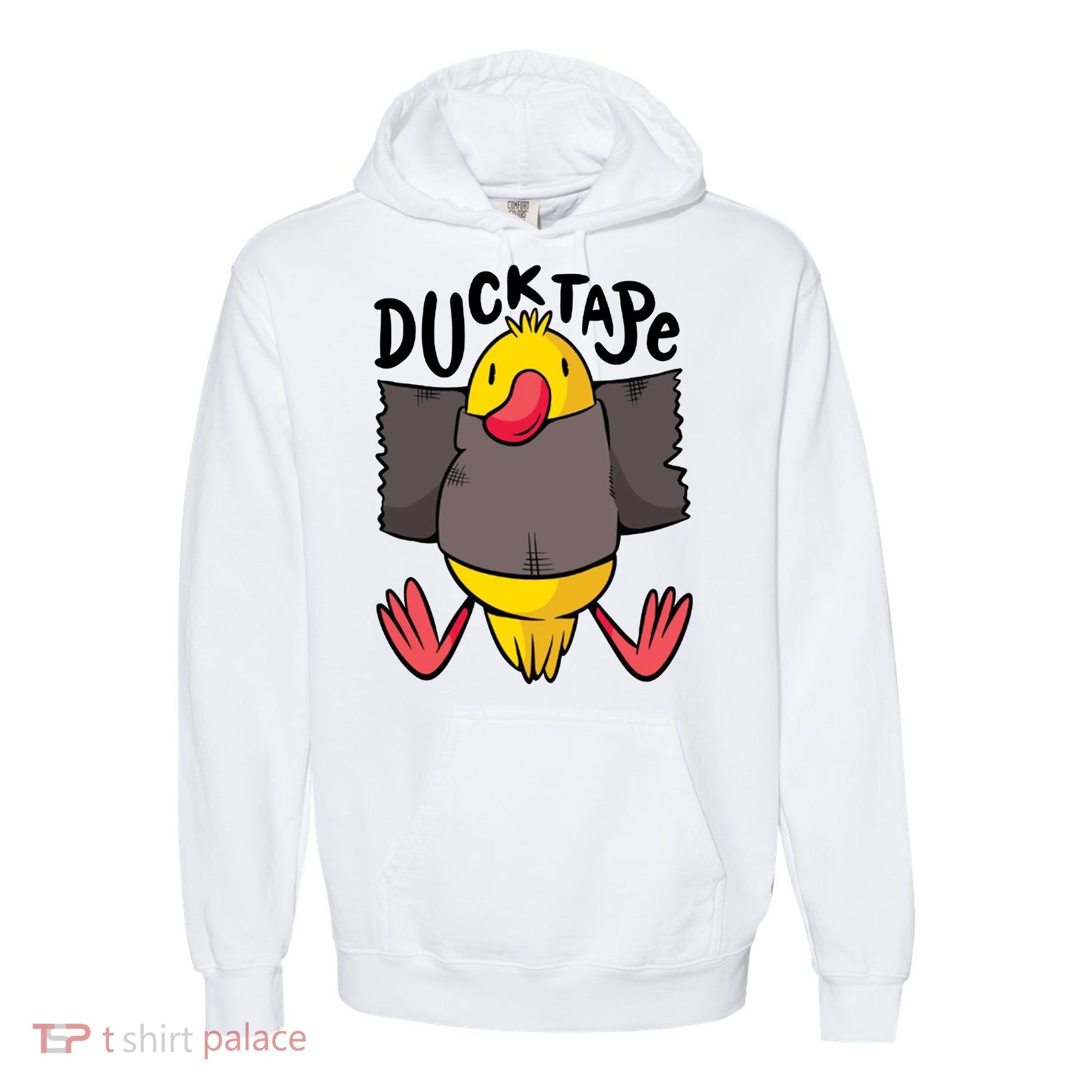 Ducktape Duck Trap Funny Duct Tape Comfort Colors Garment-Dyed Hooded Sweatshirt