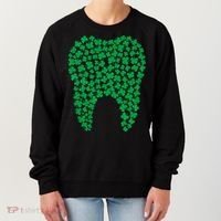 Dental Dentist Tooth Green Shamrocks St PatrickS Day Gift Women's Sweatshirt thumb 0