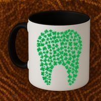 Dental Dentist Tooth Green Shamrocks St PatrickS Day Gift Coffee Mug thumb 2