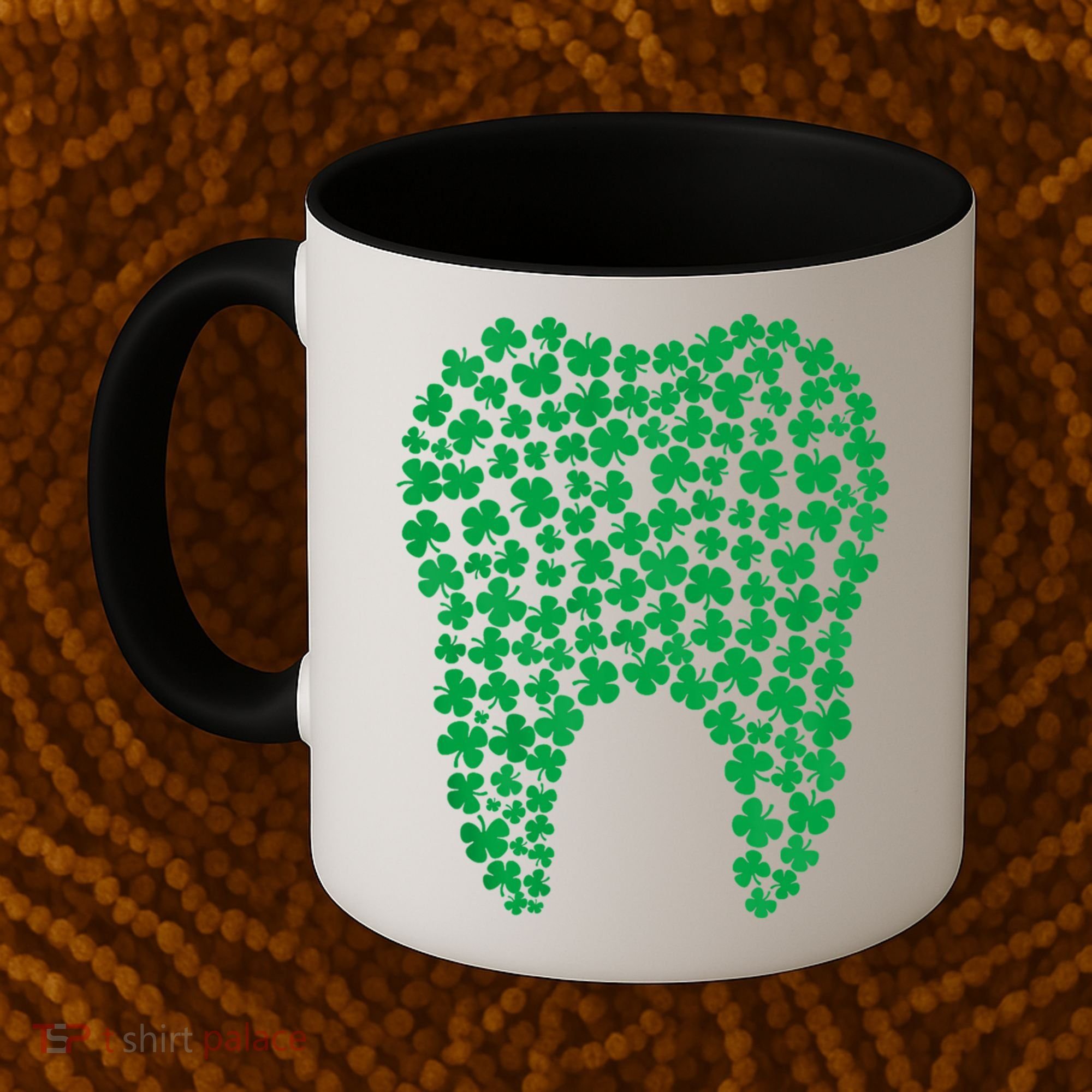 Dental Dentist Tooth Green Shamrocks St PatrickS Day Gift Coffee Mug