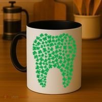 Dental Dentist Tooth Green Shamrocks St PatrickS Day Gift Coffee Mug thumb 4
