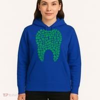 Dental Dentist Tooth Green Shamrocks St PatrickS Day Gift Hoodie thumb 5