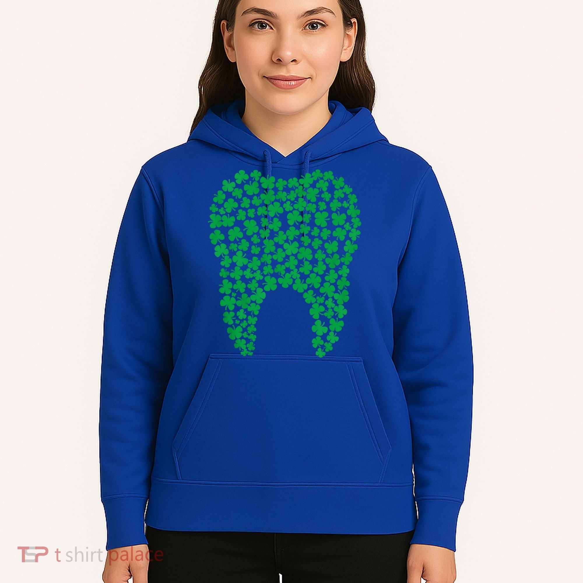 Dental Dentist Tooth Green Shamrocks St PatrickS Day Gift Hoodie