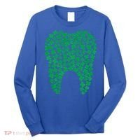 Dental Dentist Tooth Green Shamrocks St PatrickS Day Gift Long Sleeve Shirt thumb 0