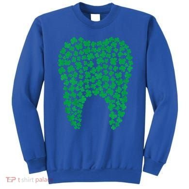 Dental Dentist Tooth Green Shamrocks St PatrickS Day Gift Sweatshirt