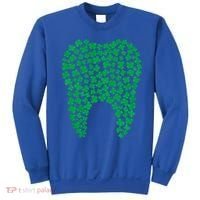 Dental Dentist Tooth Green Shamrocks St PatrickS Day Gift Sweatshirt thumb 0