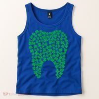 Dental Dentist Tooth Green Shamrocks St PatrickS Day Gift Tank Top thumb 2