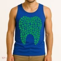 Dental Dentist Tooth Green Shamrocks St PatrickS Day Gift Tank Top thumb 3