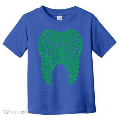 Dental Dentist Tooth Green Shamrocks St PatrickS Day Gift Toddler T-Shirt