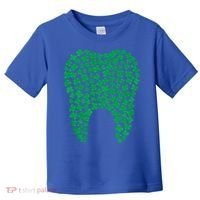 Dental Dentist Tooth Green Shamrocks St PatrickS Day Gift Toddler T-Shirt thumb 0