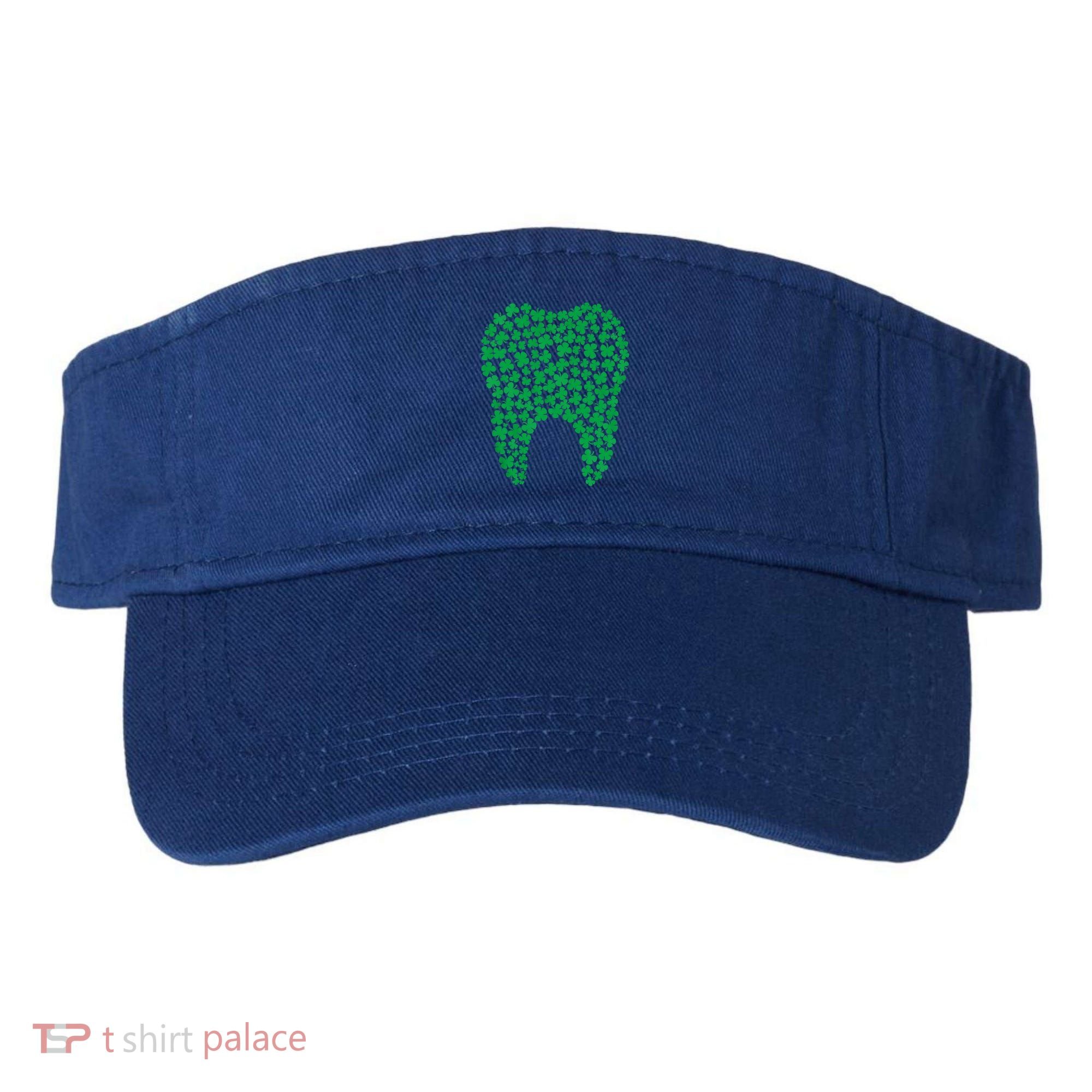 Dental Dentist Tooth Green Shamrocks St PatrickS Day Gift Visor