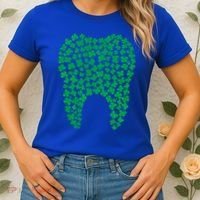 Dental Dentist Tooth Green Shamrocks St PatrickS Day Gift Women's T-Shirt thumb 2