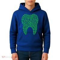 Dental Dentist Tooth Green Shamrocks St PatrickS Day Gift Kids Hoodie thumb 4