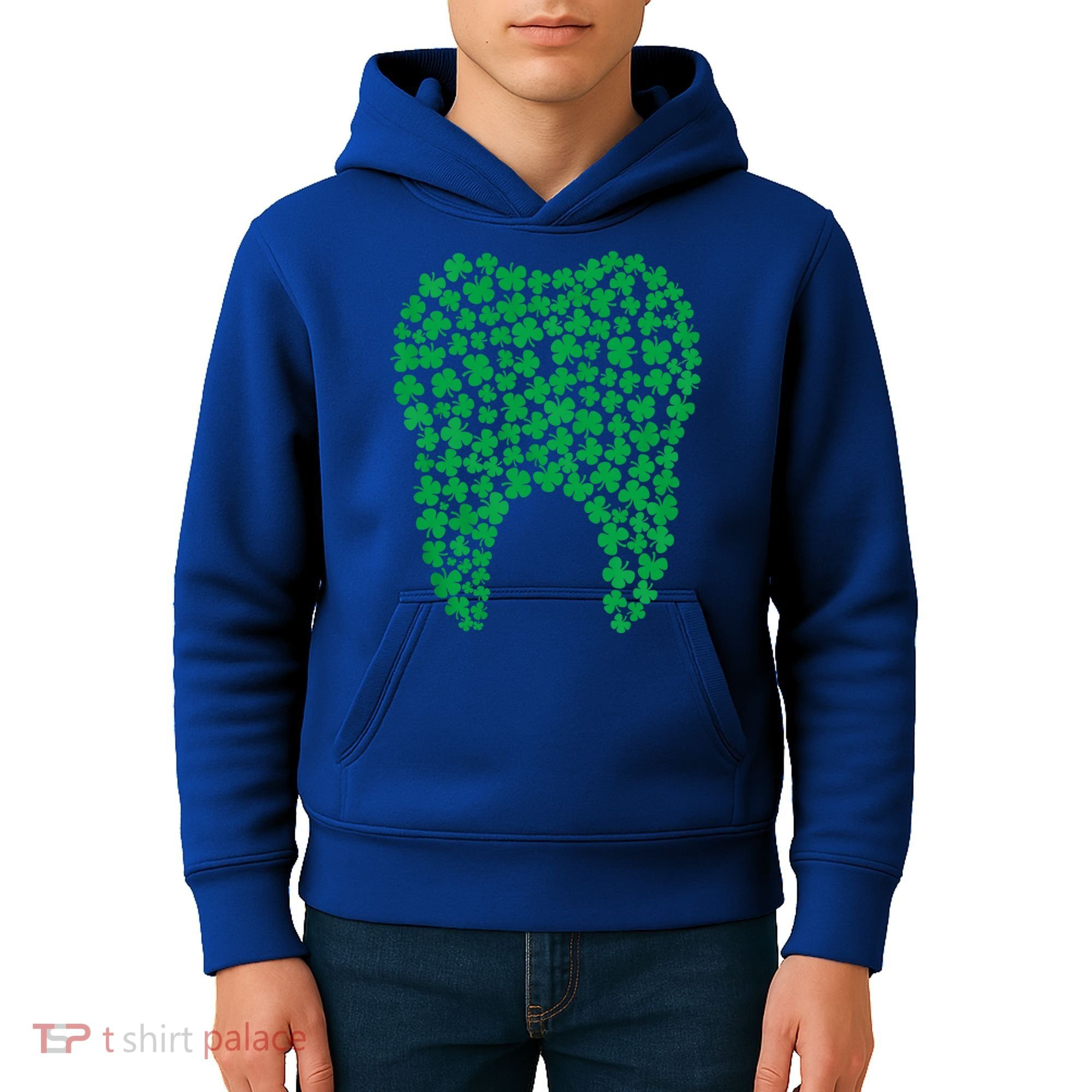 Dental Dentist Tooth Green Shamrocks St PatrickS Day Gift Kids Hoodie