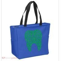 Dental Dentist Tooth Green Shamrocks St PatrickS Day Gift Tote Bag thumb 2