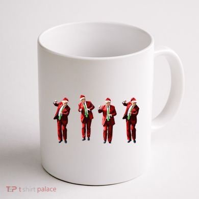 Dancing Donald Trump Santa Christmas Dance Coffee Mug back