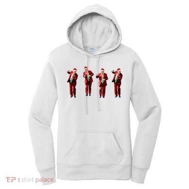 Dancing Donald Trump Santa Christmas Dance Women's Hoodie