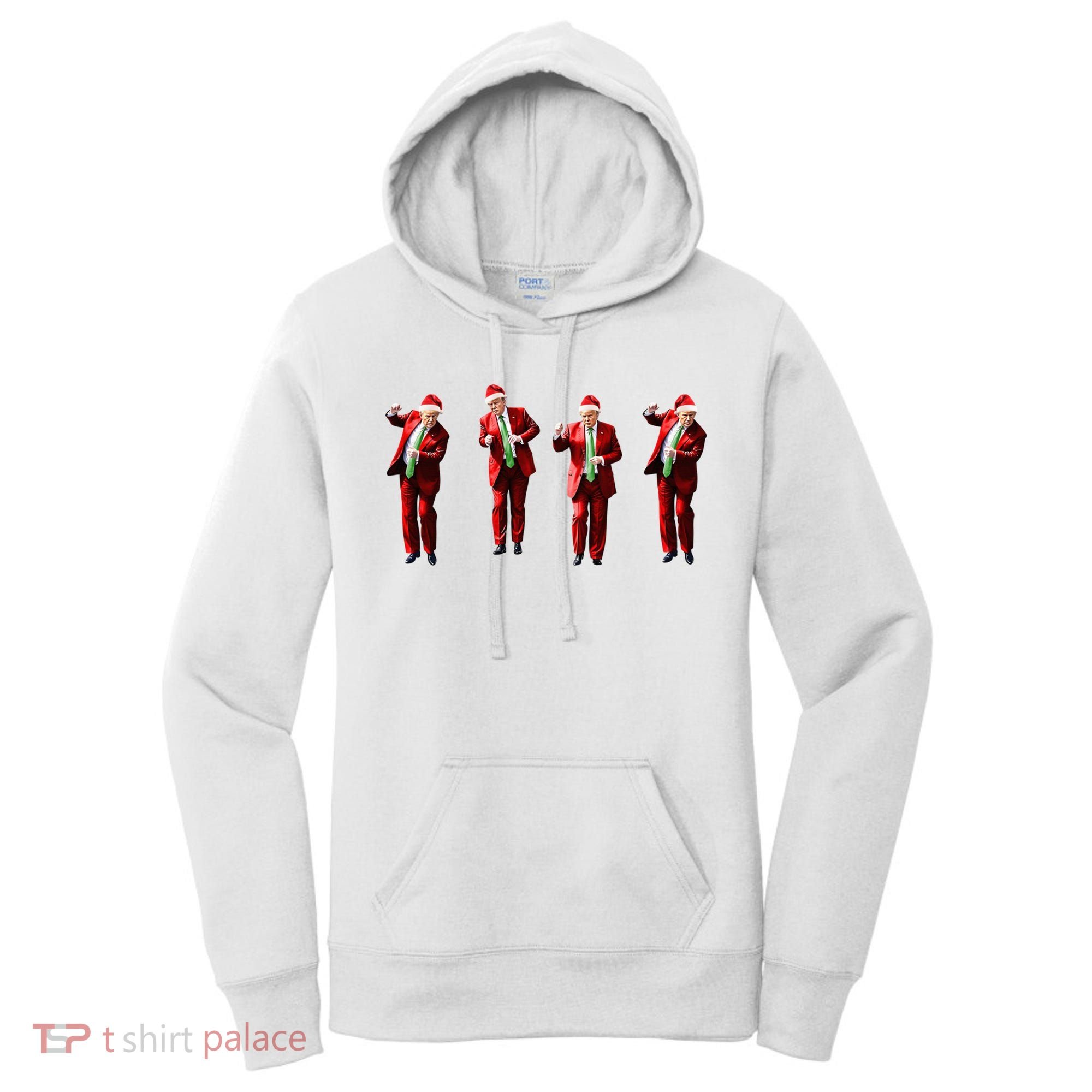 Dancing Donald Trump Santa Christmas Dance Women's Hoodie