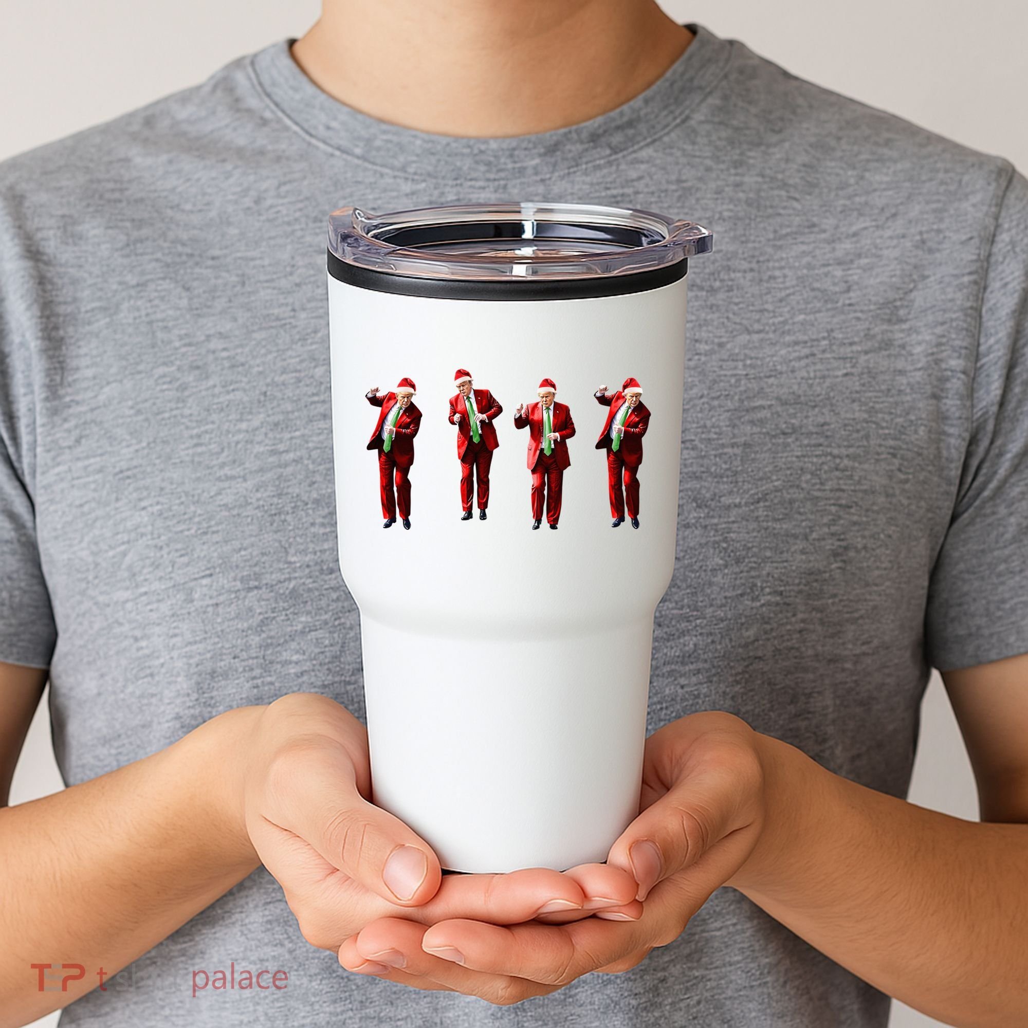 Dancing Donald Trump Santa Christmas Dance Tumbler