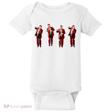 Dancing Donald Trump Santa Christmas Dance Baby Bodysuit