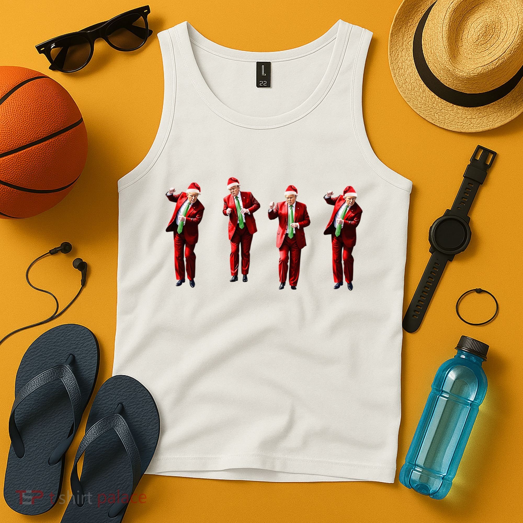 Dancing Donald Trump Santa Christmas Dance Tank Top